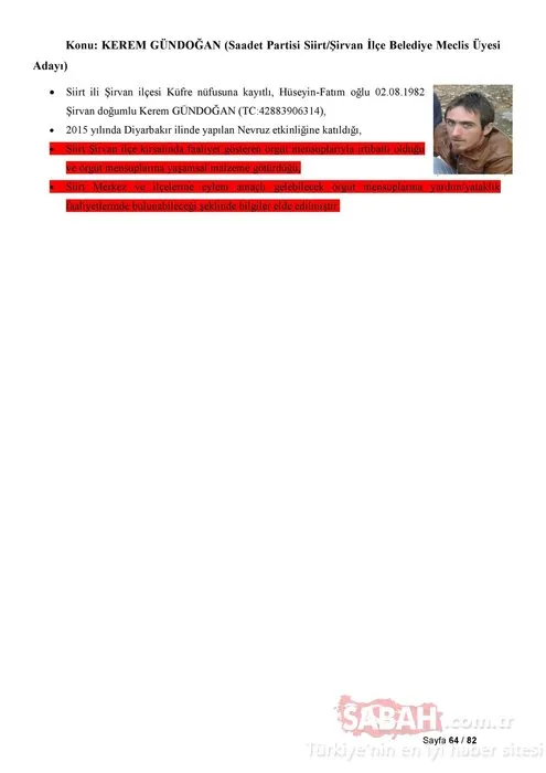 İşte Saadet Partisi'nin listelerindeki PKK'lı adaylar!