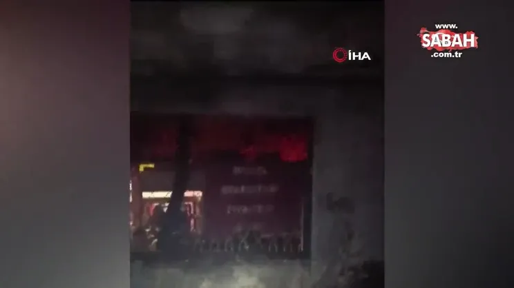 Klima motoru patladı, ev alev alev yandı