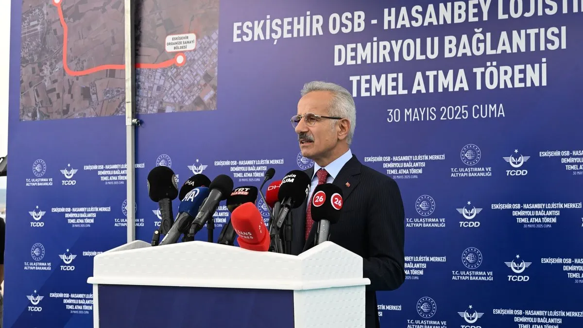 Lojistikte dev adım! Eskişehir OSB-Hasanbey lojistik merkezi demiryolu bağlantısının temeli atıldı