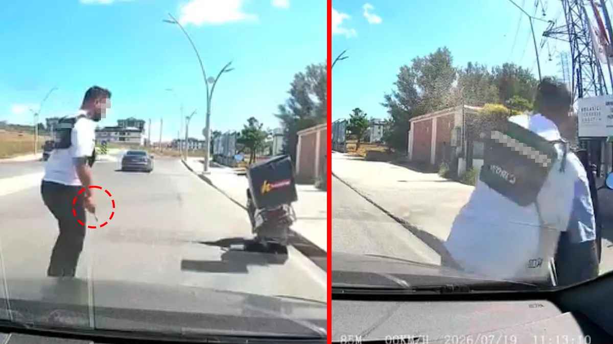 Arnavutköy'de trafikte yaşanan kavga sonrası polis ekiplerinin olay yerinde inceleme yapması.