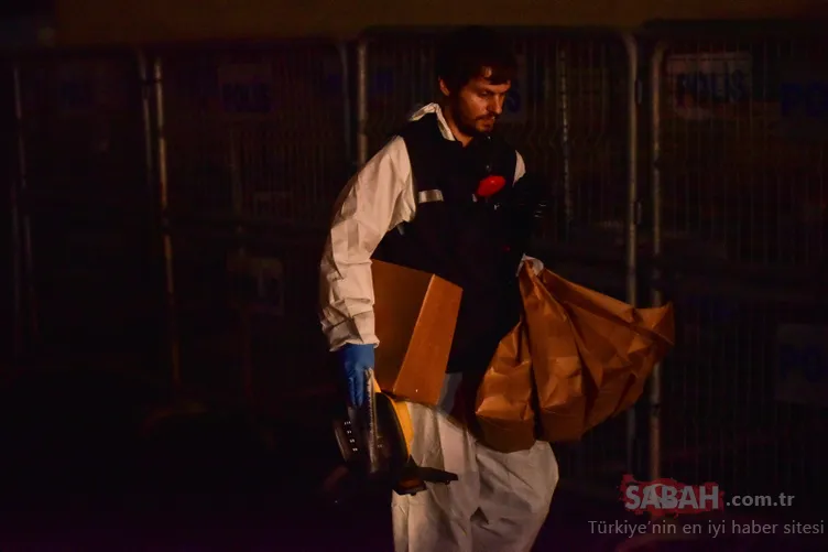 Konsoloslukta arama bitti! Polislerin üzerinde kırmızı lekeler