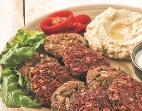 Fırında Teff Köftesi ve Tahinli Fava