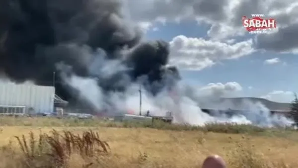 Eskişehir'de korkutan yangın: Dumanlar gökyüzünü kapladı | Video