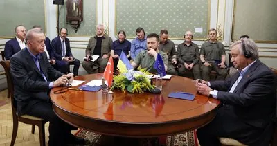 Başkan Erdoğan, Zelenskiy ve Guterres arasında Lviv’deki üçlü zirve sona erdi.