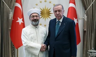 Başkan Recep Tayyip Erdoğan eski Diyanet İşleri Başkanı Ali Erbaş’ı kabul etti