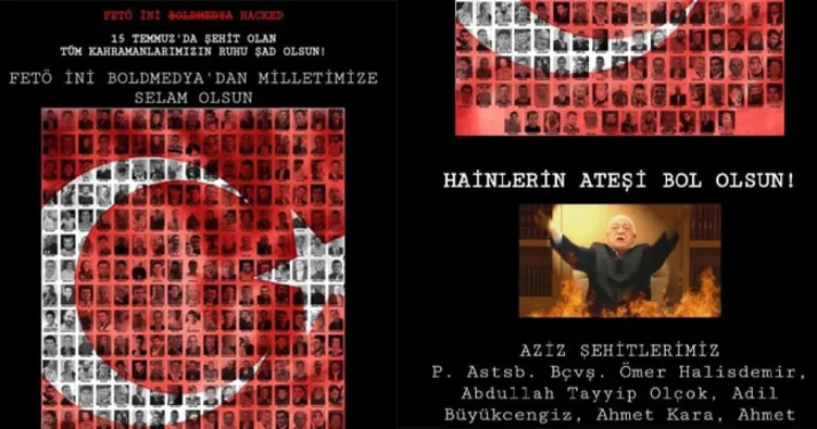 FETÖ propagandası yapan iki site hacklendi! 15 Temmuz şehitlerinin isimleri konuldu