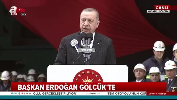 Başkan Erdoğan'dan Denizaltı 'Piri Reis'in havuza çekilmesi töreninde önemli açıklamalar