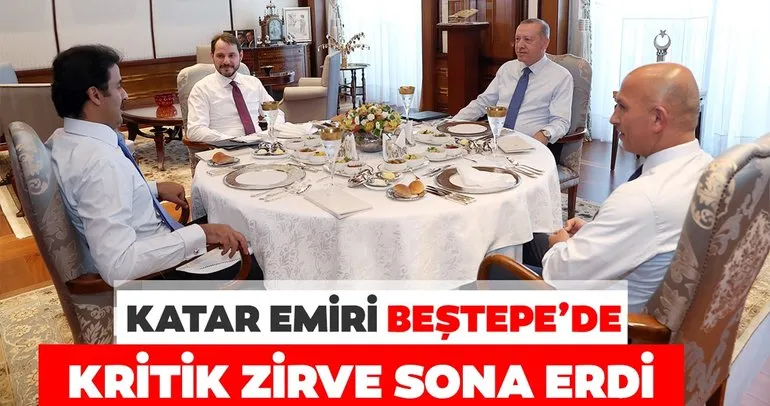 Son dakika: Başkan Erdoğan ve Şeyh Temim’in görüşmesi 3,5 saat sürdü