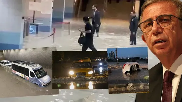 Ankara'yı sel aldı: Mansur Yavaş'a tepki yağdı! Kalp yapacağına işini yap! - Galeri - Yaşam