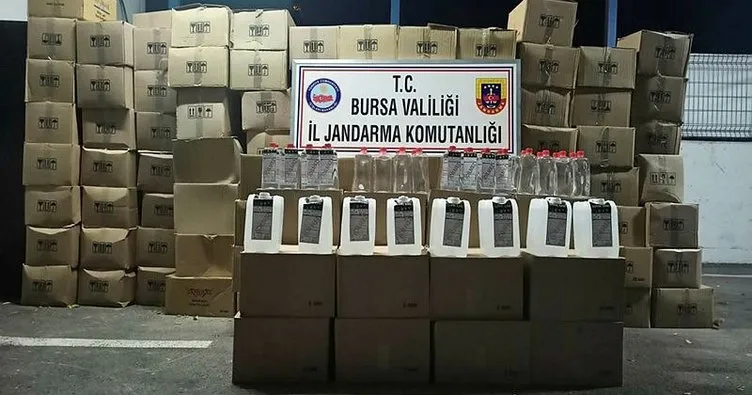 Bursa’da bir depoda 6 bin 44 litre etil alkol ele geçirildi