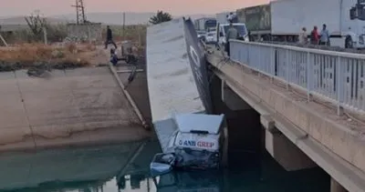Viranşehir’de tır sulama kanalına düştü