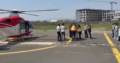 Hakkari’de rahatsızlanan genç hasta ambulans helikopterle Ağrı’ya sevk edildi #agri