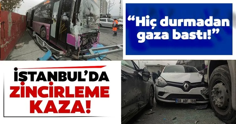 Son dakika haberi: Başakşehir’de zincirleme kaza: Hiç durmadan gaza bastı!