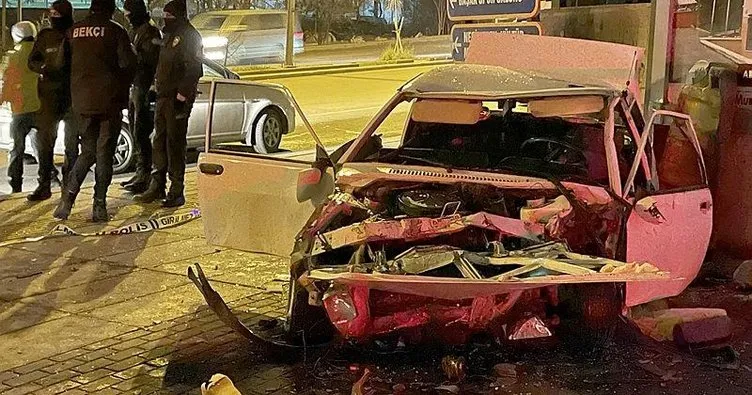 Ankara’da feci kaza! Kontrolü kaybetti duvara çarptı