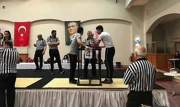 Bilek güreşi takımından büyük başarı