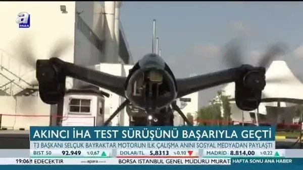 Akıncı İHA ilk pervanesini çevirdi