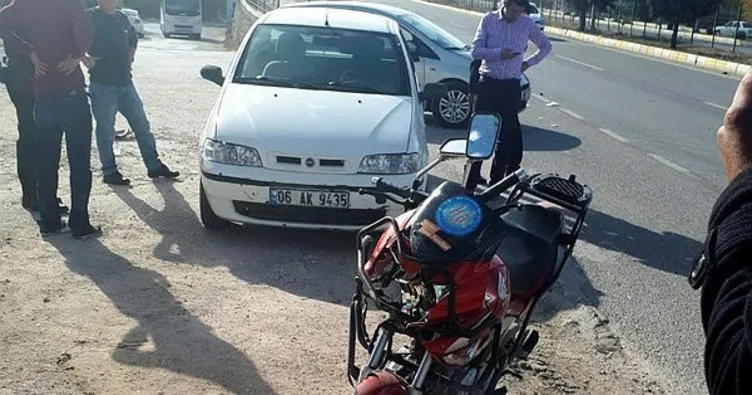 Adıyaman’da otomobil ile motosiklet çarpıştı: 1 Yaralı