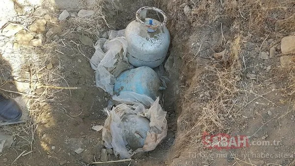 Van'da PKK'ya ait 2'si EYP ile tuzaklanmış 3 büyük tüp ele geçirildi