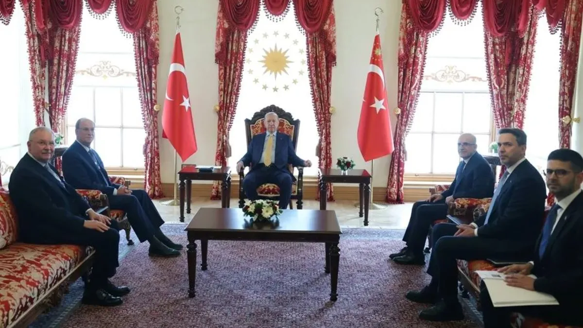 Başkan Erdoğan, Dünya Ekonomik Forumu Başkanı Fink’i kabul etti Başkan Erdoğan, Dünya Ekonomik Forumu Başkanı Fink’i kabul etti