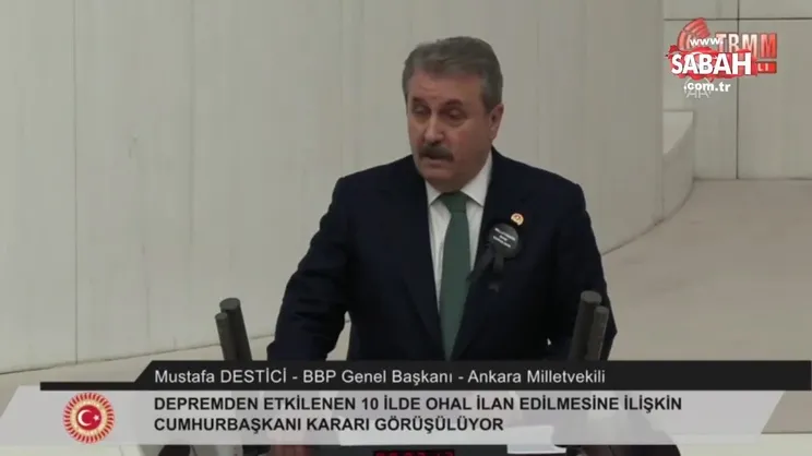 BBP lideri Destici TBMM'de gözyaşlarını tutamadı: Büyük bir acıyı milletçe yaşıyoruz | Video