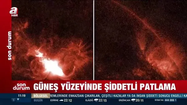 Güneş yüzeyinde şiddetli patlama! NASA'dan dikkat çeken uyarı geldi | Video