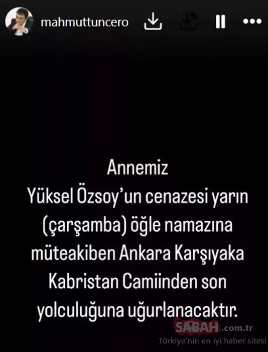 Mahmut Tuncer’in acı günü! Annesi hayatını kaybetti!