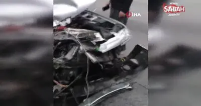 Memleketlerine giden polis memurları otoyolda kaza yaptı: 1 ölü, 1 yaralı | Video