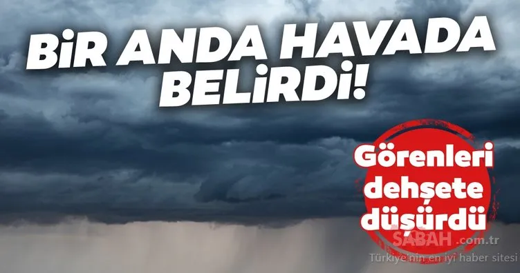 Bir anda havada belirdi! Görenleri dehşete düşürdü!