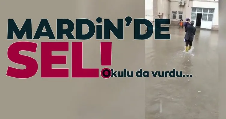 Mardin’deki sel okulu da vurdu