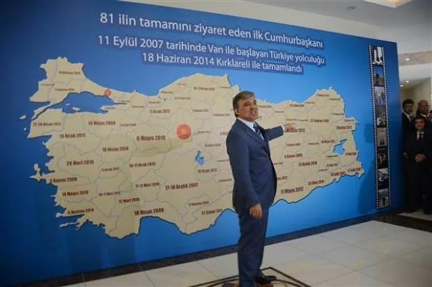 Cumhurbaşkanı Gül’e dev Türkiye haritası