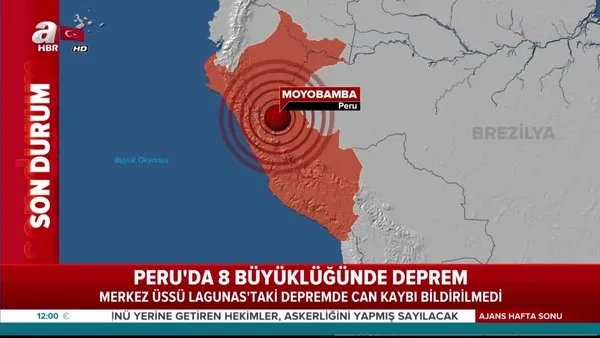 Peru'da 8 büyüklüğünde deprem!