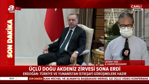Son dakika haberi: Cumhurbaşkanı Erdoğan'dan kritik üçlü Doğu Akdeniz görüşmesi sonrası flaş Yunanistan açıklaması | Video