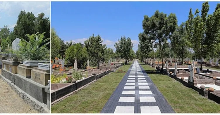 Kayseri Büyükşehir’den örnek mezarlık