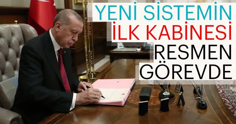 Cumhurbaşkanı Erdoğan yeni sistemin ilk Kabinesi’ni onayladı
