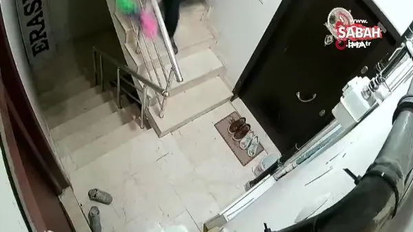 Kardeşiyle anlaşmazlık yaşadı, aile apartmanında kameraları kırdı | Video