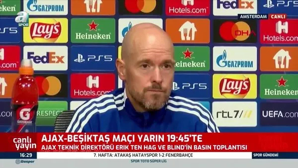 Ajax Teknik Direktörü Erik Ten Hag: Beşiktaş'ta çekindiğim tek futbolcu Batshuayi