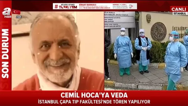 Corona virüsü hastalığından ölen Prof. Dr. Cemil Taşçıoğlu'a İstanbul Çapa'da veda merasimi | Video