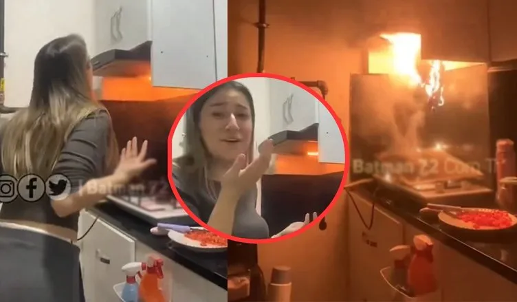 TikTok videosu çeken kadın evini yaktı: Dehşete düşüren görüntü!