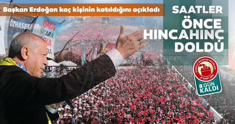 Son dakika: Başkan Erdoğan resmi sayıyı açıkladı! Cumhur İttifakı Ankara mitinginde coşkulu kalabalık!
