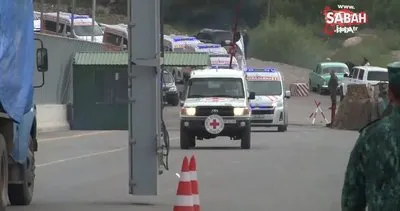 Hankendi’deki yaralılar için Ermenistan’dan gelen ambulanslar Laçın sınır kontrol noktasından geçti | Video