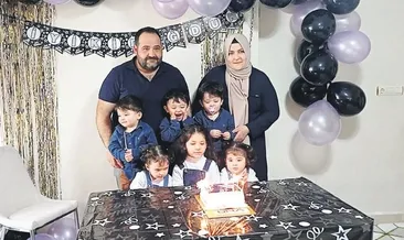 Hataylı beşizler 2 yaşına girdi