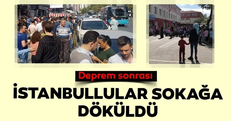 Son dakika: İstanbul’da 5.8 şiddetinde deprem! Vatandaşlar sokağa döküldü... İşte ilk kareler...