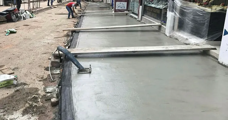 Fatsa’da baskı beton kaldırım çalışması