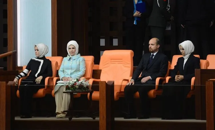 Erdoğan ailesi yemin törenini locadan izledi