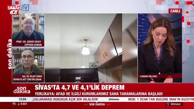Sivas’ta korkutan deprem! Vali Şimşek ve Başkan Uzun A Haber’de | Video