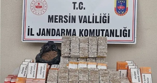 Tarsus ve Bozyazı’da jandarmadan gümrük kaçağı tütün ve makaron operasyonu
