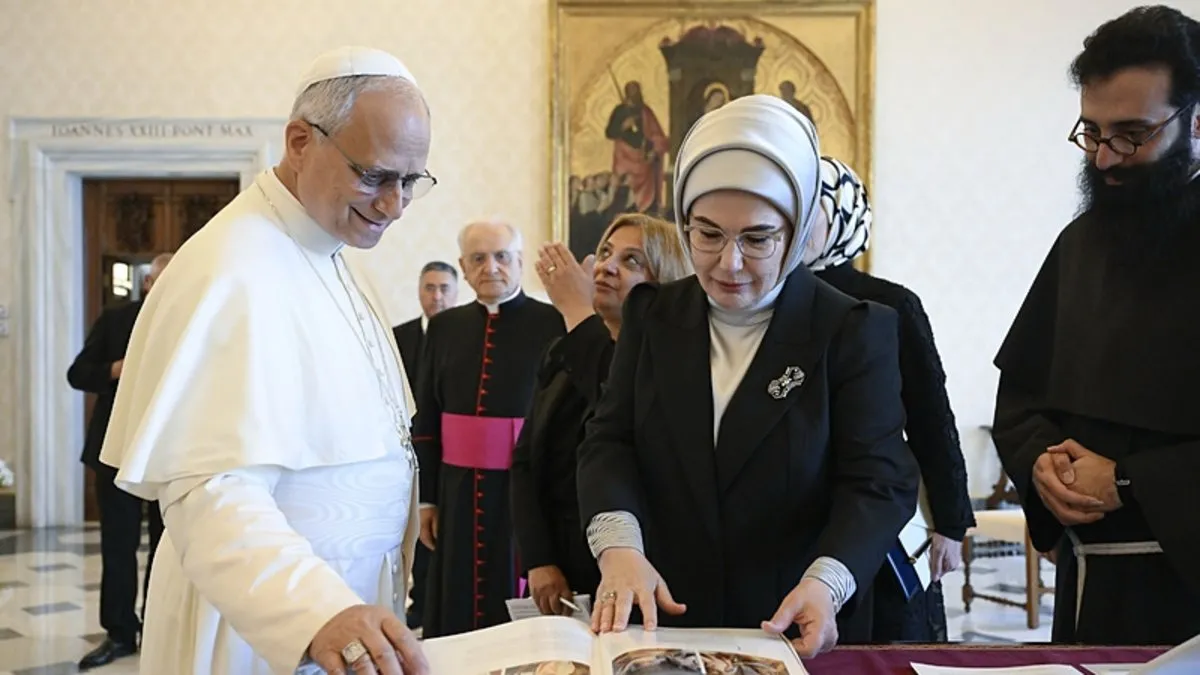 Emine Erdoğan Vatikan'da Papa 14. Leo ile görüştü: Dikkat çeken Gazze çağrısı