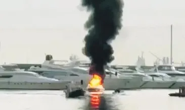 Ataköy’de tekne alev alev yandı: 4 yaralı