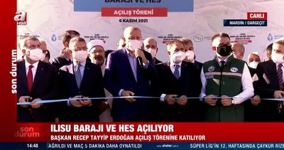 Ilısu Prof. Dr. Veysel Eroğlu Barajı ve HES projesi Başkan Erdoğan’ın katıldığı törenle açıldı.