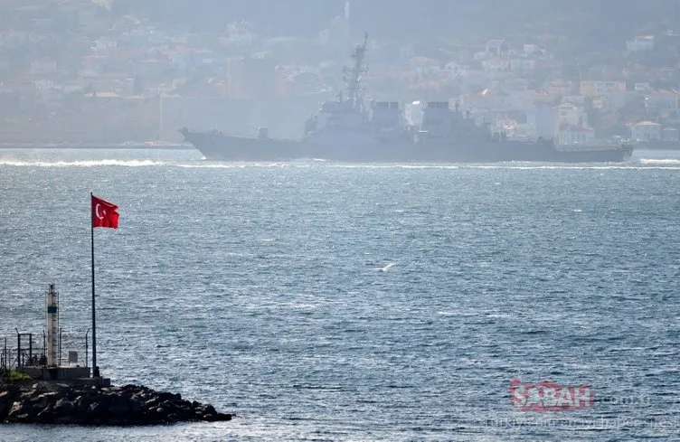 Rus ve ABD askeri gemileri Çanakkale Boğazı’ndan geçti